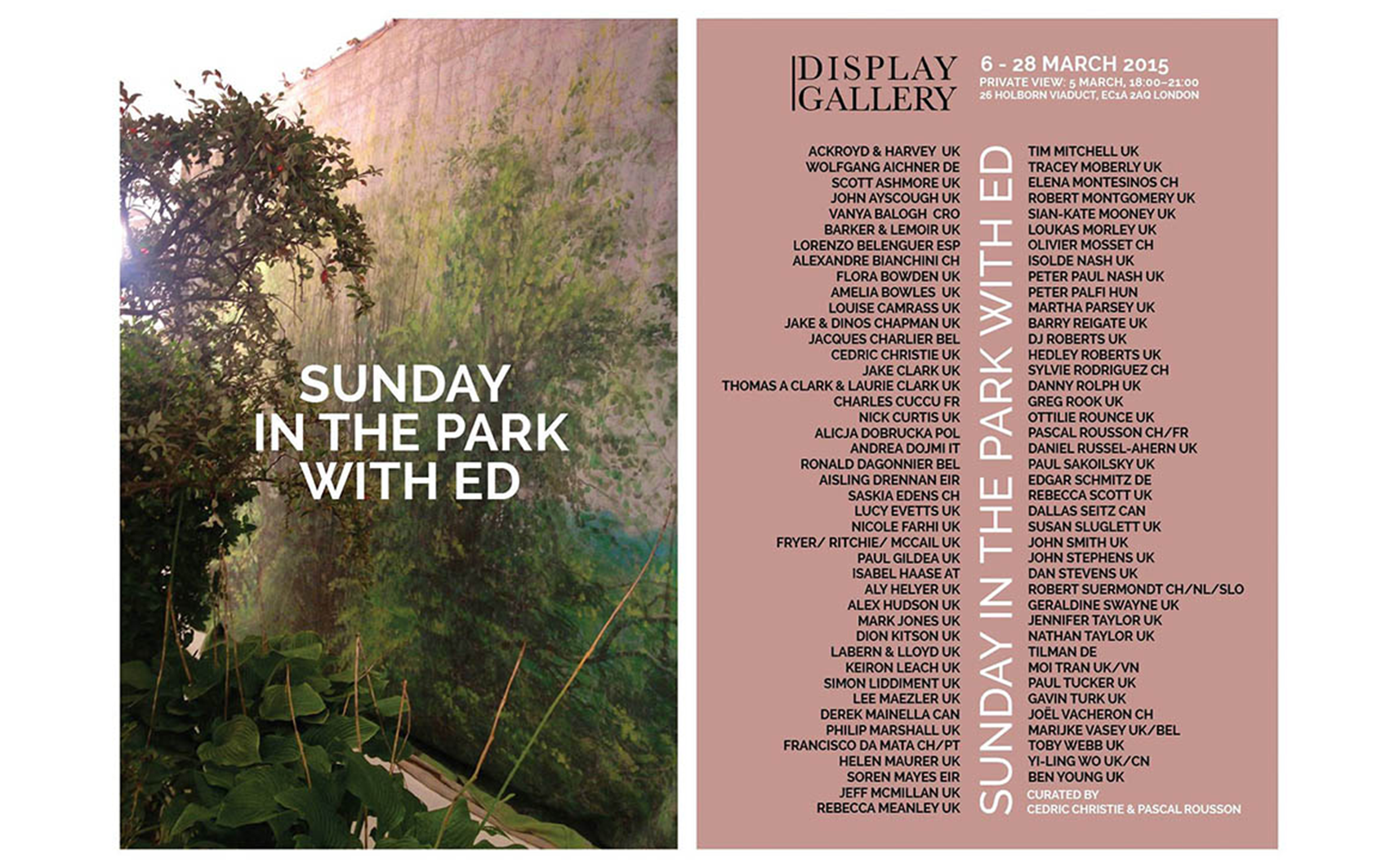 Invitation Vanity fair State 05 Olympia Exposition Sunday in the park london 2015